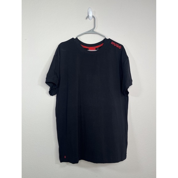 HUGO Mens T-Shirt Logo-Detail Loungewear T-Shirt in Stretch Cotton - Picture 2 of 13